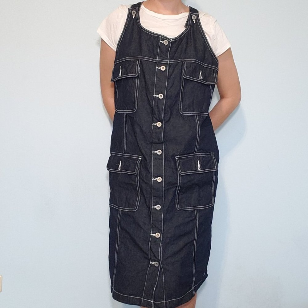 ADORABLE DENIM OVERALL JUMPER DRESS 💙